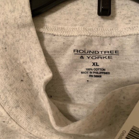 NEW Roundtree & Yorke Ecru Heather long sleeve XL - Picture 2 of 4